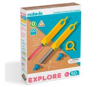Kit de Construcción Creativa Makedo Explore - 50 Piezas para Crear con Cartón