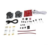 Kit de construcción de altavoces DIY con chip MHM18 y 8002, carcasa transparente, fuente de alimentación USB de 5 V, kit de soldadura electrónica para principiantes y educación (Without Housing)