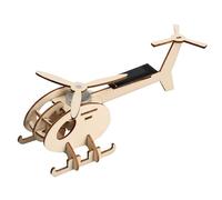 Kit de construcción de avión modelo - de madera, juguete educativo | Modelo 3D alimentado por energía solar, kit de ingeniería para niños, desarrollo de habilidades prácticas