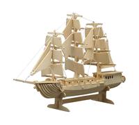 Kit De Construcción De Barco De Vela Pebaro 3D Puzzle Modelo Para 6+ Años NUEVO