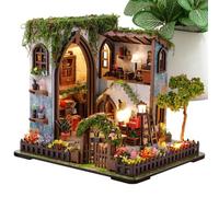Kit de construcción de casa en miniatura para adultos lleno de detalles luz | modelismo habitación casa rompecabezas dormitorio oficina sala de estar vitrina