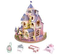 Kit de construcción de casa en Miniatura, pequeños Kits de construcción de casa de muñecas de Madera, Interruptor magnético Kit de Manualidades para Adultos Mini casa de Bayas