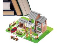 Kit de Construcción de Casa Modelo | Juguete de Arquitectura Montable - Chalet Miniatura Crear mismo - para, Adolescente, Estudiantes, Decoración, Estantería, Noche, Dormitorio, Departamento