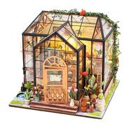 Kit de construcción de casas - Kits de casa en miniatura | Modelo de invernadero | DIY miniatura HOU-se D Ollhouse con muebles | Kit de proyectos de manualidades para adultos, pasatiempos, decoración