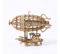 Kit de construcción de madera 3D para adultos, dirigible aéreo, rompecabezas 3D de madera para adultos, barco para adultos, kit de construcción de dirigible en miniatura de madera, decoración del