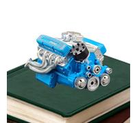 Kit de construcción de motor - Modelo cilindro en línea, motor incluido, conjunto de ingeniería mecánica STEM | Juguete de construcción compatible con Leğo para adultos, para la educación, los