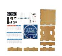 Kit de construcción de reloj digital DIY con componentes de práctica de soldadura, capacidad de medición de temperatura y activación de alarma configurable (azul)