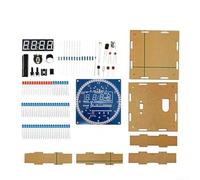 Kit de construcción de reloj digital DIY con componentes de práctica de soldadura, capacidad de medición de temperatura y activación de alarma configurable (verde)