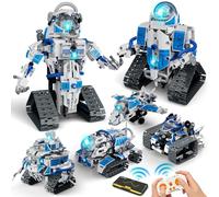 Kit de construcción de robot STEM RC 6 en 1, 777 piezas de aplicación y bloques de control remoto, robótica de ingeniería, juego de ciencia para niños de 6, 7, 8, 9, 10, 11, 12 +