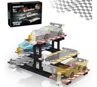 Kit de construcción de soporte de exhibición, 578 piezas compatibles con Lego Speed Champions 8-Stud 76917, 76908, 76918, 76915, 76914, 76907, 76901, 76902 y más, estantes de estacionamiento para