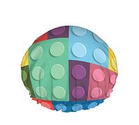 Kit de construcción Gorro de ducha Gorro de baño repelente al agua Reutilizable Poliéster elástico duradero para hombres Mujeres 4.3x10.6 pulgadas