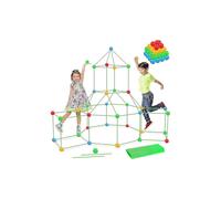 Kit de construcción prefabricado de 87 piezas para niños: castillos, túneles, tiendas de campaña, montaje