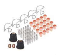 Kit de consumibles cortador de plasma para Chicago Electric 95136 - Electrodos, puntas, tazas, boquillas, taza de protección, anillo de remolino, guía de separación (kit de 49 piezas)