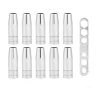 Kit de consumibles de antorcha de soldadura MIG MAG para Binzel 15AK MB14 MB15 - Puntas de contacto de cobre Boquilla de gas Escudo Copa Difusor Llave