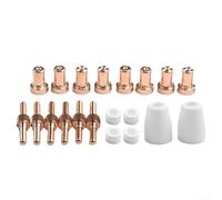 Kit de consumibles de cortador de plasma de 20 piezas para boquillas PT-31, CUT40/CUT50/CUT55-8, 6 electrodos, 2 tazas, 4 deflectores de remolino