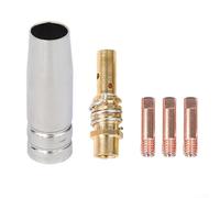 Kit de consumibles para soldador MIG, 5 piezas para antorcha 15AK con puntas de contacto de 0 8/1 0 mm, boquilla difusora de gas M6 compatible con MB para máquinas de soldadura MIG 200 NB 180 NB 200
