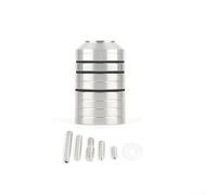 Kit de contrapesos estabilizadores de arco de acero inoxidable de 280 g con 4 pesos y tornillos para reducción de vibraciones (plata)