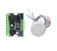 Kit de control de acceso, Kit de placa controladora de módulo de minirelé de Control de acceso de 12V TM Wiegand tarjeta RFID Reder Set de puerta compatible con tarjeta de administración 1000 usuario(