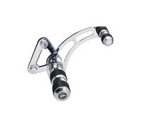 KIT de control delantero FALCON Round Style de acero cromado, plata