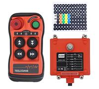 Kit de Control remoto de grúa inalámbrica Industrial, 2 movimientos, 4 botones, 12v, 24v, receptor transmisor de polipasto eléctrico con parada de emergencia (12-24V)