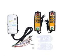 Kit de Control Remoto de grúa inalámbrica Industrial DC24V Receptor de transmisor de polipasto eléctrico con Cerradura 2 manijas YU 6 para grúas transportadoras Maquinaria de Mina