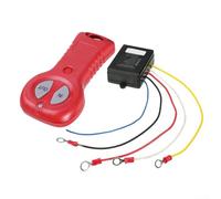 Kit de control remoto eléctrico de cabrestante inalámbrico para coche, 12 V, 24 V, con receptor para ATV, UTV, SUV, camión, remolques, bombas hidráulicas (rojo, individual)