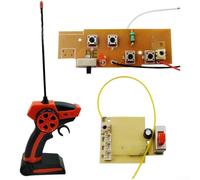Kit de control remoto inalámbrico de 4 canales con transmisor y receptor RC de 2.4 G para proyectos de modelo de robot de barco, coche, tanque, robot (rojo)