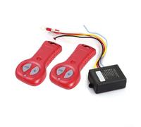 Kit de control remoto inalámbrico de cabrestante de 12 V 24 V con interruptor de encendido/apagado para vehículos 4 x 4, ATV, UTV y cabrestantes de rescate, alcance de hasta 50 pies, incluye control