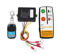 Kit de control remoto inalámbrico de cabrestante de 12 V/24 V, interruptor de cabrestante eléctrico para ATV, SUV, camiones, barcos con receptor y transmisor (CQ51-B05)