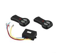 Kit de control remoto inalámbrico de cabrestante de 12 V para cabrestantes de 12000 libras, 2 transmisores + receptor, construcción de ABS y alambre de cobre, compatible