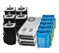 Kit de controlador CNC de 5 ejes con motor paso a paso en bucle cerrado Nema 23 DSP Easy Servo 2 Nm 1000 Line Encoder Motor paso a paso 1000 rpm, 24-80 V DC Steping Driver 350 W Power Supply