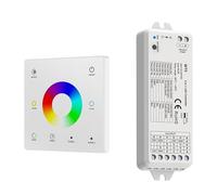 Kit de controlador de atenuación LED RGB RGBW RCT de panel táctil de montaje en pared de vidrio 5 en 1, 5 canales, 12 V, 24 V(WT5 and TW5(W) KIT)