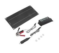 Kit de controlador de carga solar, panel solar de 18 V con cable de extensión, sistema de energía solar de diseño ligero para RV, coche, barco,