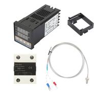 Kit de controlador de temperatura digital Rex C100 0 a 400 grados Celsius 25A Ssr 1m M6 K Termopar tipo para regulación de temperatura industrial