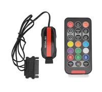 Kit de Controlador de Ventilador de PC ARGB-Controlador RGB Remoto de 21 Clave para Tiras LED de 3 Pines y Ventiladores de Casos de PC con Más de 215 Modos de Iluminación