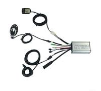 Kit de controlador Ebike 36 V 48 V 250 W 15 A para sistema KT con pantalla LCD5, sensor PAS de 8 imanes y acelerador de pulgar, juego de actualización impermeable para bicicleta eléctrica