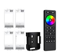 Kit de controlador LED PWM de 2,4 GHz, control remoto RF de 4 zonas for tiras LED 2835 5050 FCOB DIM CCT RGB RGBW RGBCCT(White Remote,RGBCCT 4PCS KIT)