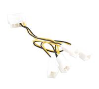 Kit de controlador y divisor de velocidad de ventilador de refrigeración for PC: cable de voltaje/PWM de 3/4 pines for ventiladores de flujo axial de CPU y chasis.(Power adapter 3-pin)