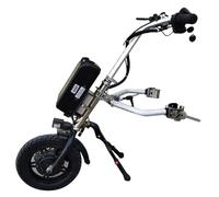 Kit de conversión de accesorios eléctricos para silla de ruedas con luz frontal LED de doble cuenta, resistencia de 90 km, ajuste de 3 velocidades para discapacitados (A)