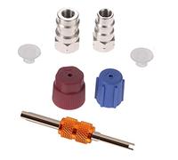 Kit de conversión de adaptación de lado alto y bajo R-12 a R-134a para aire acondicionado de coche, con tapas de ajuste, sistema de aire acondicionado AC