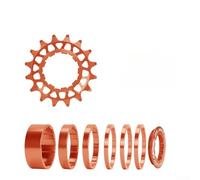 Kit de conversión de bicicleta de una sola velocidad, 16T/18T Cogset con espaciador, adaptador de rueda libre de aleación de aluminio para bujes roscados, actualización ligera para entusiastas del