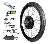 Kit de conversión de bicicleta eléctrica 48 V 1500 W con pantalla LCD, motor de rueda delantera/trasera para bicicleta eléctrica, fácil instalación y compatibilidad versátil
