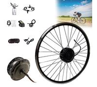 Kit de conversión de bicicleta eléctrica con panel LCD, juego de motor de cubo mejorado para batería de 36 V/48 V, 24 V/250 W, rueda de transmisión directa de 20 pulgadas