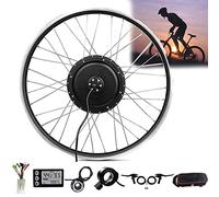 Kit de conversión de bicicleta eléctrica de 36 V, 48 V, 250 W, 500 W, kit de conversión de bicicleta eléctrica de rueda trasera con medidor LCD con asistencia de pedal y controlador inteligente