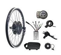 Kit de conversión de bicicleta eléctrica de 48 V 350 W, motor de rueda delantera sin escobillas con controlador KT y acelerador para actualización de bicicleta de montaña y fácil instalación