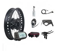 Kit de Conversión de Bicicleta Eléctrica de 48V/750 W, con Motor de Buje Trasero de 20" 24" 26" Pantalla,Motor Sin Escobillas con Engranajes para Freno de Disco 48V/750W,20"