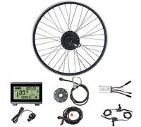 Kit de conversión de bicicleta eléctrica impermeable de 36 V/48 V y 250 W para bicicletas eléctricas de 16"/20"/24"/26"/27,5"/28"/29"/700C, con motor de buje delantero y llanta de bicicleta de monta