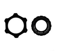 Kit de conversión de buje de bicicleta, bloqueo central a adaptador de disco de 6 pernos con fácil instalación para ciclismo de montaña (negro)