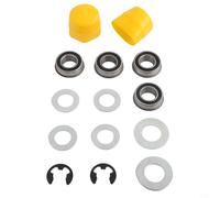 Kit de conversión de buje de rueda delantera para cortacésped Craftsman 9040 532009040 121748x Piezas de metal y goma para un movimiento fiable de la rueda de la cortadora de césped (amarillo)