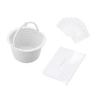 Kit de conversión de cesta de skimmer de piscina con cesta SPX1091C, bolsa de red de 10 filtros, puerta de vertedero SPX1091K1 para Hayward SP1091LX WM